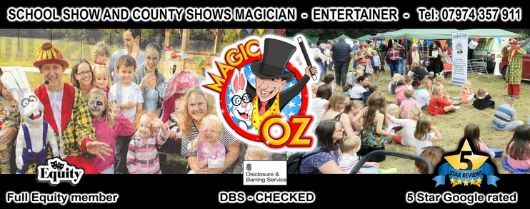 School & County Shows, Fun Days in Hampshire. Magic OZ Magic OZ School & County Shows, Fun Days in Hampshire.